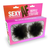 Sexy AF - Nipple Couture Black Marabou - Mr and Mrs D's